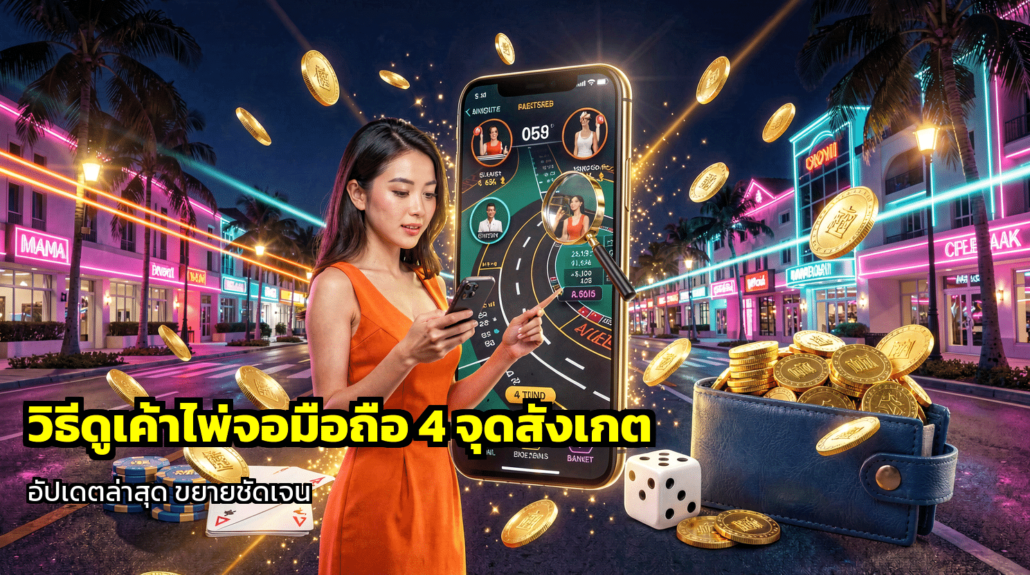 วิธีดูเค้าไพ่จอมือถือ