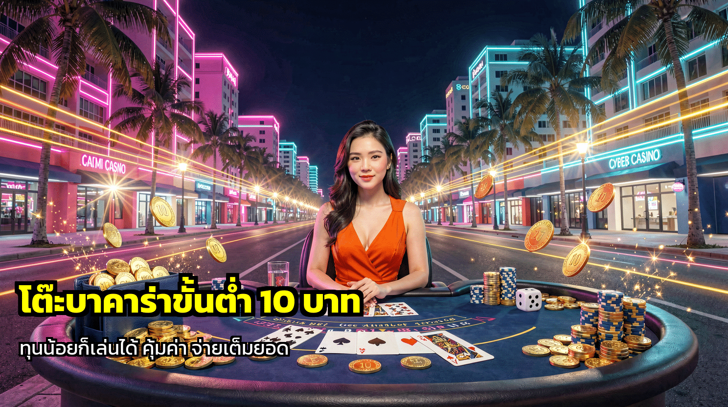 โต๊ะบาคาร่าขั้นต่ำ 10 บาท